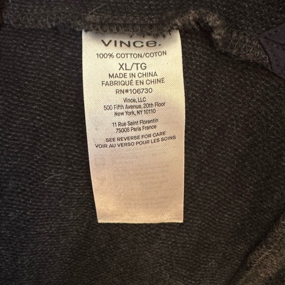 Vince Men’s Long Sleeve 100% Cotton Gray Striped Preppy Polo Pullover Sz XL - Picture 7 of 11